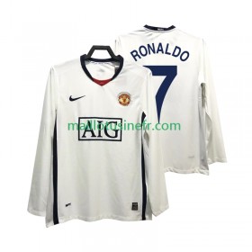 Maillot de Foot Manchester United Ronaldo 7 Premier League 2008 2009 Extérieur Retro Manches Longues